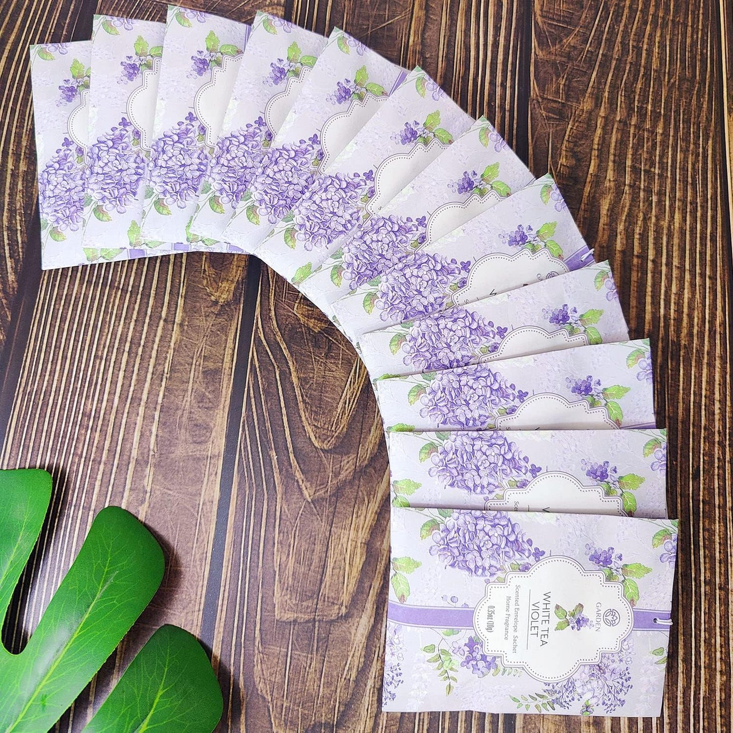 White Tea & Violet Scented Sachets - 12 Pack, Long-Lasting Home Fragrance Sachet Bags, Large Fresh-Scented Packets, Sachets for Drawers and Closets