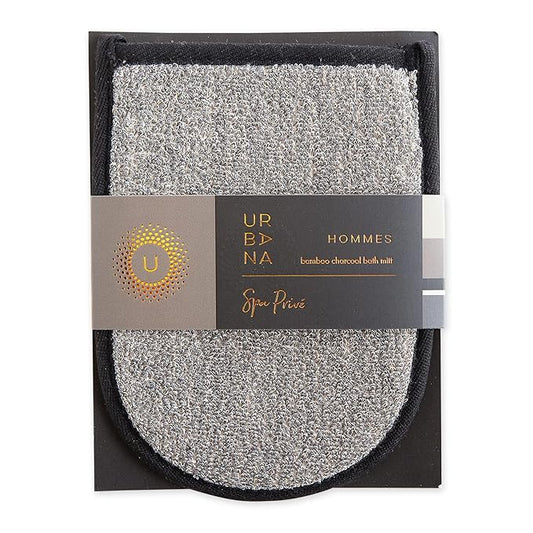 Urbana Spa Prive Men's Bamboo Charcoal Collection, Bath Mitt