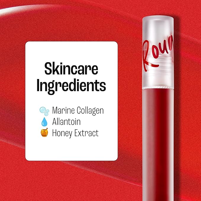 Rouge Star Plumping Lip Tattoo (0.17 oz) - 72-HR Long Lasting Waterproof Peel Off Lip Stain - Transfer-Proof, Non -Sticky Hydrating Matte Lip Tint Tattoo (Richly Red)