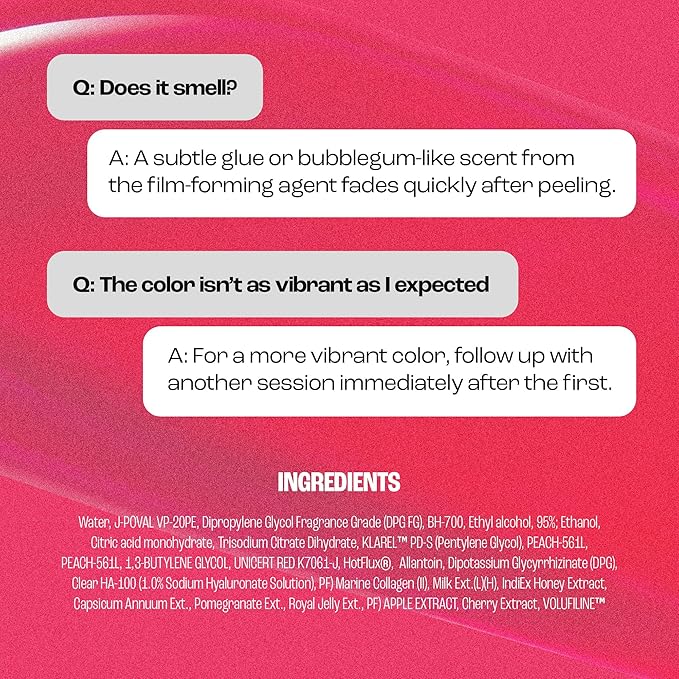 Rouge Star Plumping Lip Tattoo (0.17 oz) - 72-HR Long Lasting Waterproof Peel Off Lip Stain - Transfer-Proof, Non -Sticky Hydrating Matte Lip Tint Tattoo (Pop Pink)